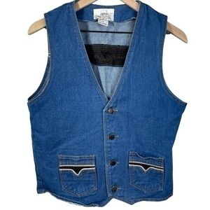 Vintage L’Avion Denim Vest - Size Large - Western Wear